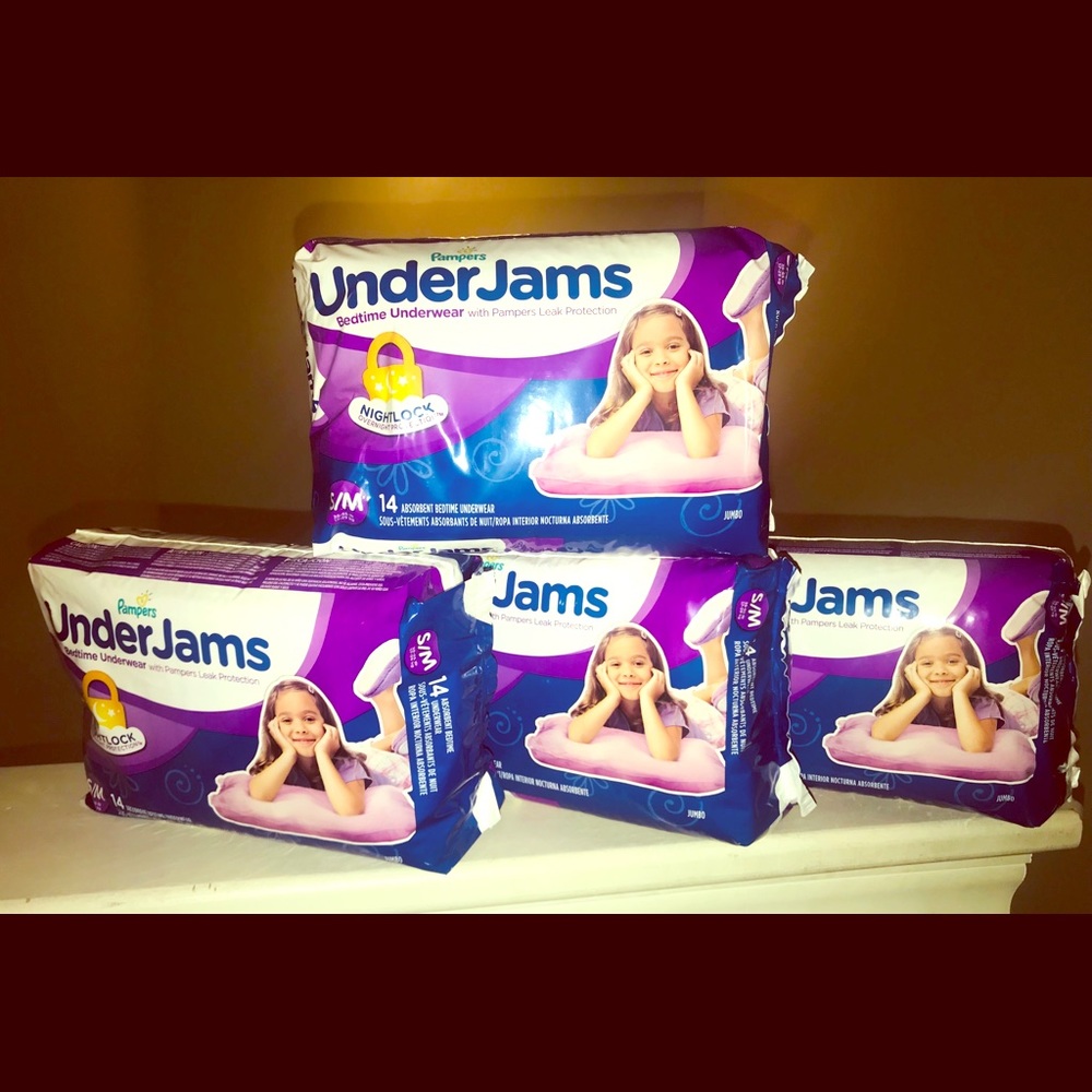 🆕2️⃣ Pampers Under Jams Girl’s Size S,